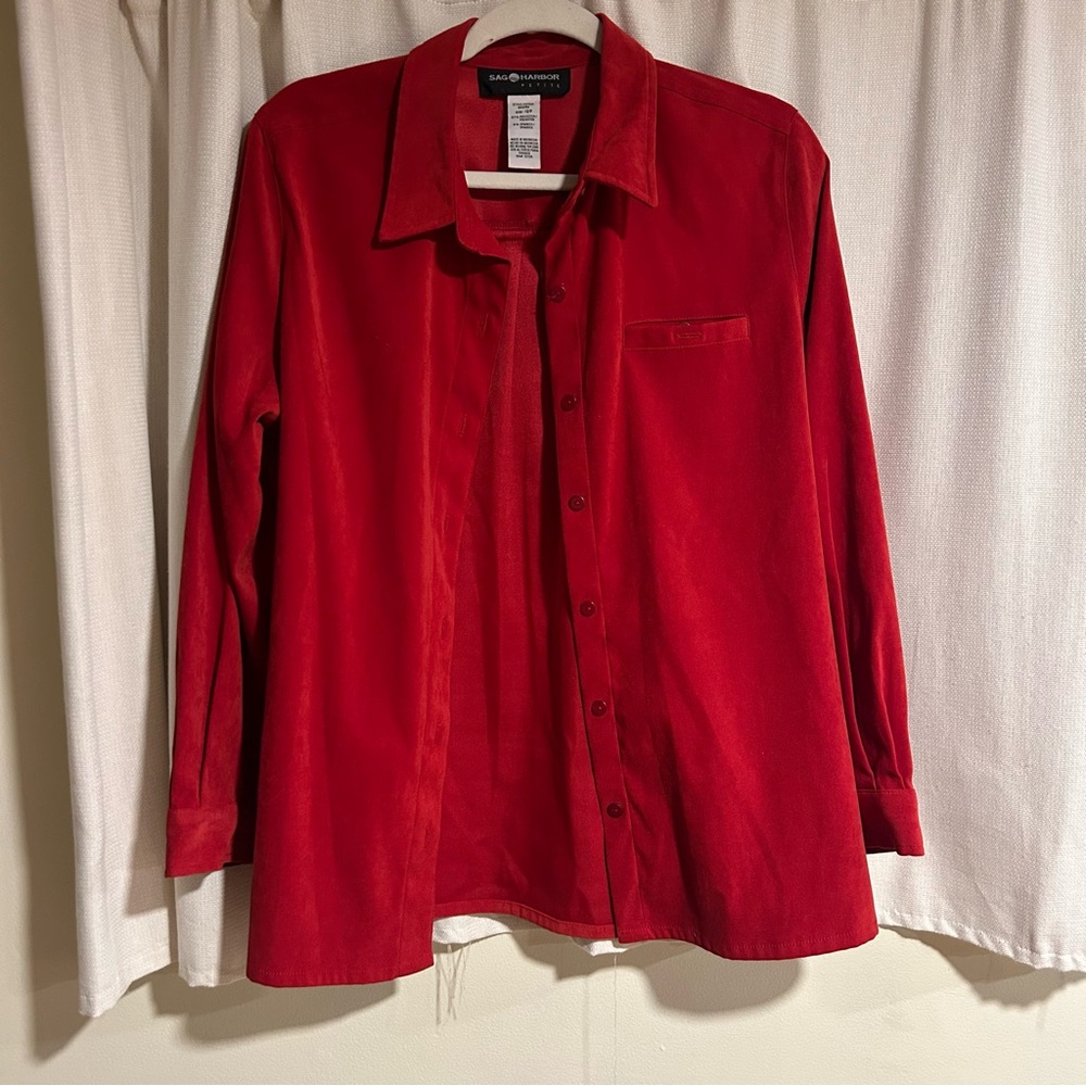 Red Button-Up Shirt